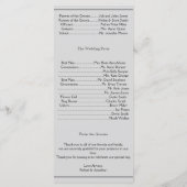 Schattige Twee Grooms Kussen Gay Trouwprogramma Programmakaart (Achterkant)