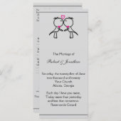 Schattige Twee Grooms Kussen Gay Trouwprogramma Programmakaart (Voorkant / Achterkant)