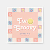 Schattige Twee Groovy Boho 2e verjaardag Servet (Voorkant)