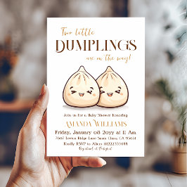 Schattige Twee Kleine Dumplings Kawaii Twins Baby  Kaart