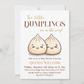 Schattige Twee Kleine Dumplings Kawaii Twins Baby  Kaart (Voorkant)
