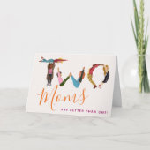 Schattige Twee Moeders Zijn Better Dan één Moederd Kaart (Voorkant)