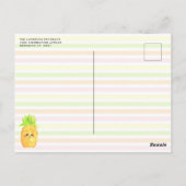 Schattige TWEE-tit Frutti Zomerfruit 2e Verjaardag Briefkaart (Achterkant)