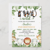 Schattige Twee Wilde Safari Dieren Verjaardagsuitn Kaart (Voorkant)