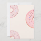 Schattige Twee Zoete Roze Donut Meisje 2e Verjaard Kaart (Achterkant)