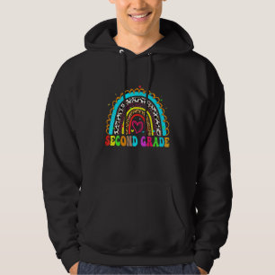 Schattige tweede klas luipaard regenboog terug naa hoodie