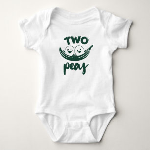 Schattige tweeling twee erwten peul romper