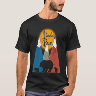 Schattige Tweeling Vader Beer Twee Welpen Kleine B T-shirt