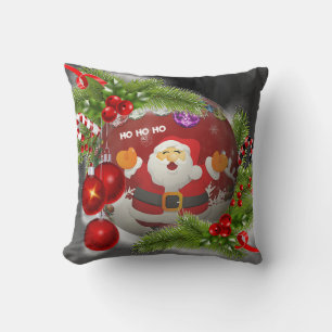 Schattige tweezijdige print "Santa" Kerstkussen Kussen