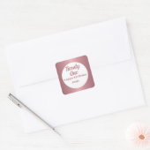 Schattige Twenty One Roos Gold Script Happy Birthd Vierkante Sticker (Envelop)