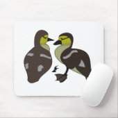 Schattige Twin Baby Ducking Huddling Cartoon Muismat (Met muis)