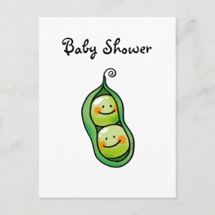 Schattige Twin Baby shower Nodig Briefkaart uit