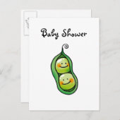 Schattige Twin Baby shower Nodig Briefkaart uit (Voorkant / Achterkant)