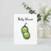 Schattige Twin Baby shower Nodig Briefkaart uit (Staand voorkant)