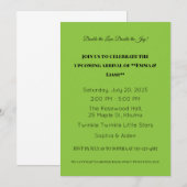 Schattige Twin Baby shower Uitnodiging (Voorkant / Achterkant)