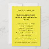 Schattige Twin Baby shower Uitnodiging (Voorkant)