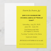 Schattige Twin Baby shower Uitnodiging (Voorkant / Achterkant)