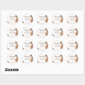 Schattige Twin Beren Baby shower Ronde Sticker (Vel)