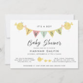 Schattige Twin Boys Baby shower Kaart (Voorkant)