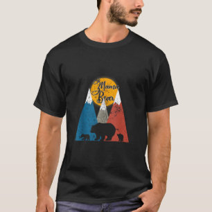 Schattige Twin Mama Beer Twee Cubs Kleine Beren Fa T-shirt