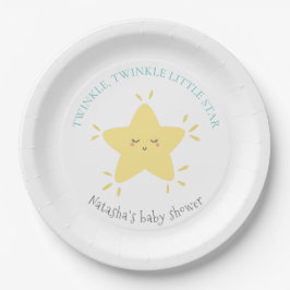 Schattige Twinkle Little Star Nursery Rhyme Baby s Papieren Bordje