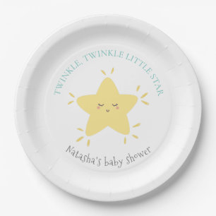 Schattige Twinkle Little Star Nursery Rhyme Baby s Papieren Bordje