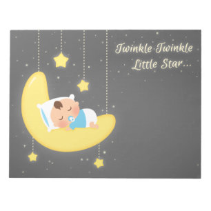 Schattige Twinkle Twinkle Little Star Baby Jongen Notitieblok