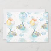 Schattige Twins Boys Olifant Baby shower Sprinkle Kaart (Achterkant)