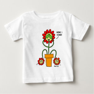 Schattige Twins Cartoon Bloemen Moeder met Twin Ba