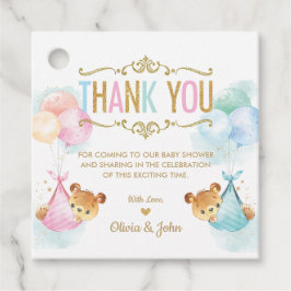 Schattige Twins Jongen Meisje Beren Baby shower Da Bedankjes Labels