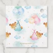 Schattige Twins Jongen Meisje Beren Baby shower Da Bedankjes Labels (Achterkant)