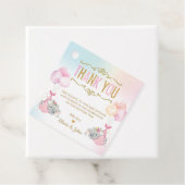 Schattige Twins Meisjes Olifant Baby shower Dank j Bedankjes Labels (In situ)