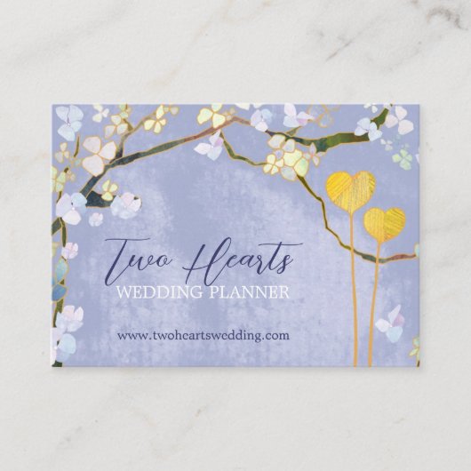 Schattige Two Hearts Wedding Planner Visitekaartje (Voorkant)