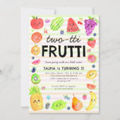 Schattige TWO-tti Frutti Zomerfruit 2de Verjaardag Kaart (Voorkant)