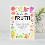 Schattige TWO-tti Frutti Zomerfruit 2de Verjaardag Kaart (Staand voorkant)