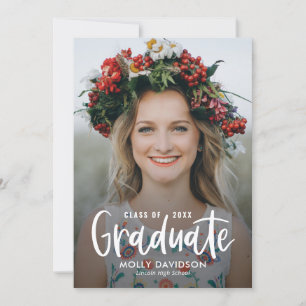 Schattige Type Editable Color Afstuderen Invitatio Kaart