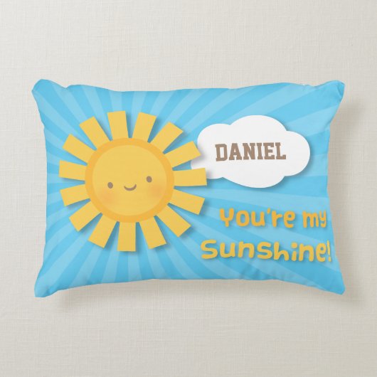 Schattige U bent mijn Sunshine Kinder Kamer Decor Decoratief Kussen (Voorkant)