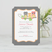 schattige ui babymeisje douche 5 x 7 inch kaart (Staand voorkant)