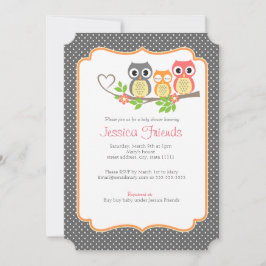 schattige ui babymeisje douche 5 x 7 inch kaart