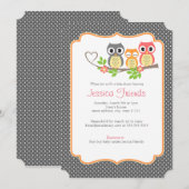 schattige ui babymeisje douche 5 x 7 inch kaart (Voorkant / Achterkant)