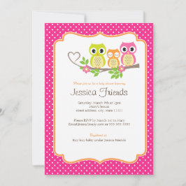 schattige ui doucheuitnodiging voor babymeisje kaart