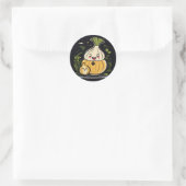 Schattige Uien Avontuur Ronde Sticker (Tas)