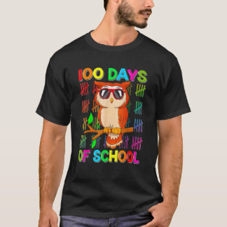 Schattige Uil 100ste Dag Van School 100 Dagen Slim T-shirt