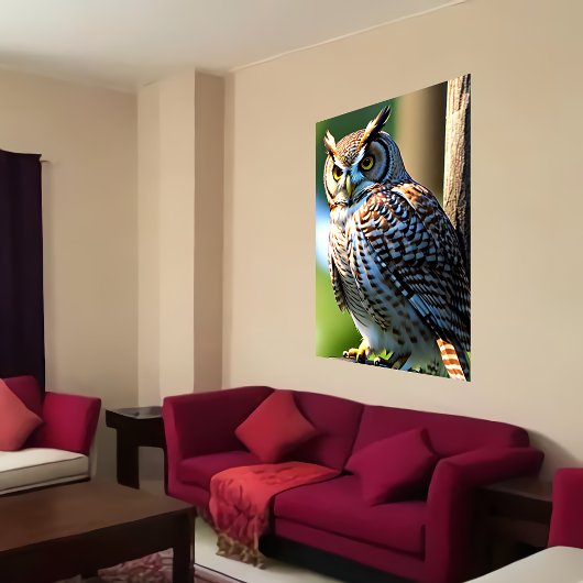 Schattige uil | AI Art Poster