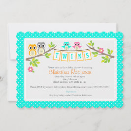 schattige uil baby shower 5 x 7 uitnodigingskaart kaart