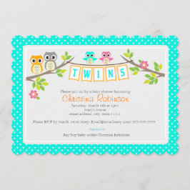 schattige uil baby shower 5 x 7 uitnodigingskaart kaart