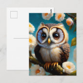 schattige uil briefkaart (Voorkant / Achterkant)