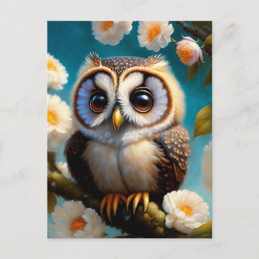 schattige uil briefkaart (Voorkant)