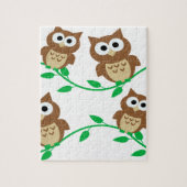 schattige uil cartoon legpuzzel (Verticaal)