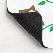 schattige uil cartoon muismat (Hoek)